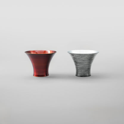 Pair of sake cups: URUSHI YuKei(夕景) and FuSetsu(風雪)